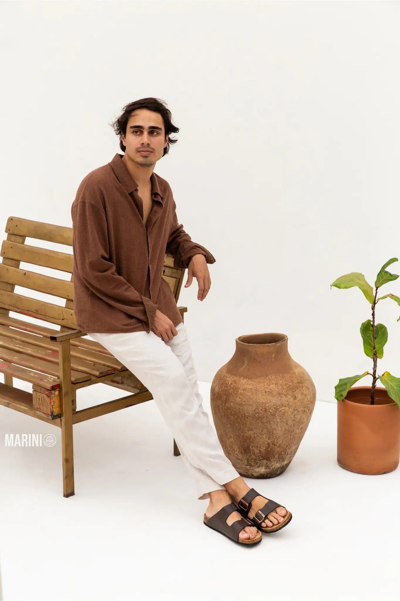 Sandália Maibulun Couro - Marrom