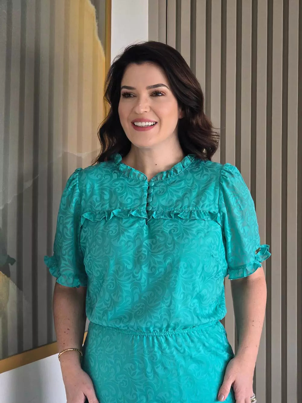 VESTIDO VITORIA EVASÊ COM BABADINHOS