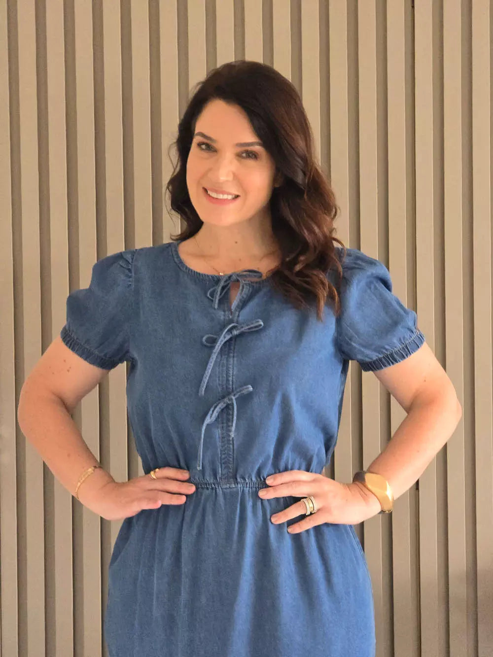 VESTIDO COMFY COM MARIAS AZUL