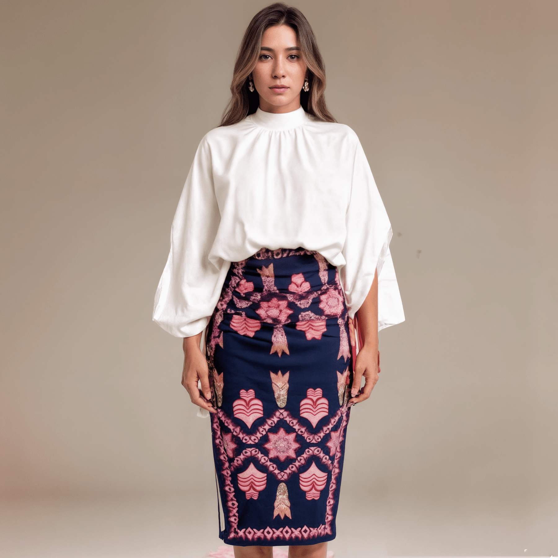 Conjunto Feminino Blusa e Saia Elisadora