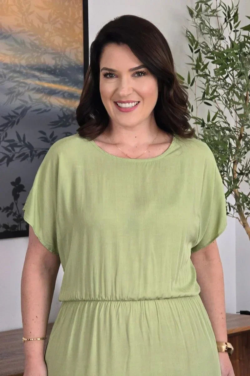 Vestido Verde Menta em Viscose Valentina
