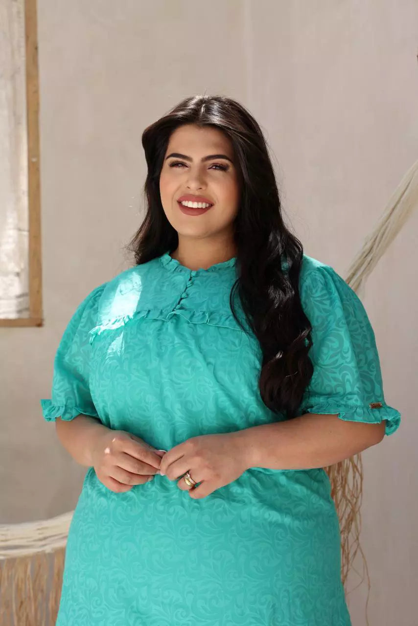 VESTIDO VITORIA EVASÊ COM BABADINHOS