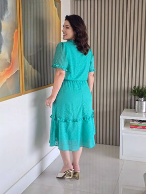 VESTIDO VITORIA EVASÊ COM BABADINHOS