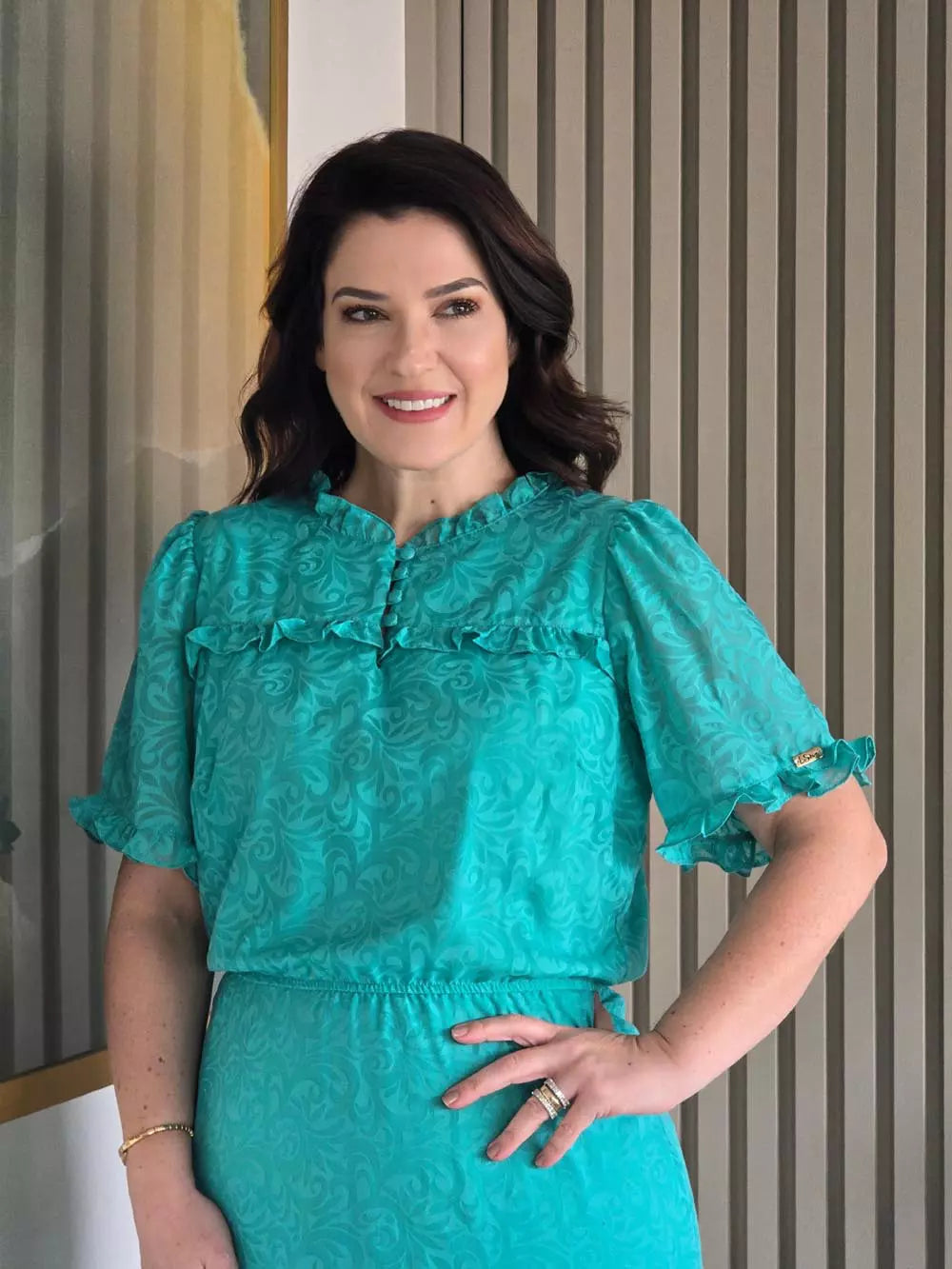 VESTIDO VITORIA EVASÊ COM BABADINHOS