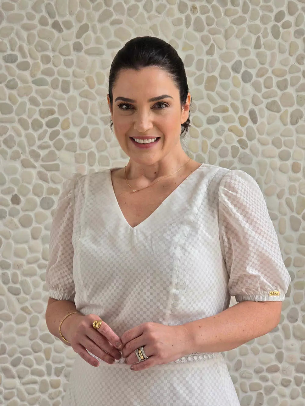 VESTIDO MAXI MIDI COM MARIAS BRANCO