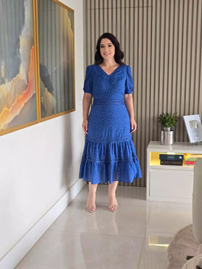 VESTIDO MAXI MIDI COM MARIAS