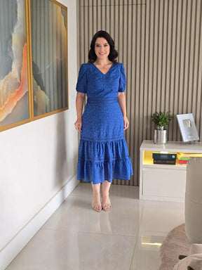 VESTIDO MAXI MIDI COM MARIAS