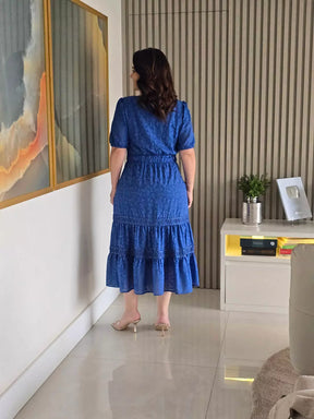 VESTIDO MAXI MIDI COM MARIAS