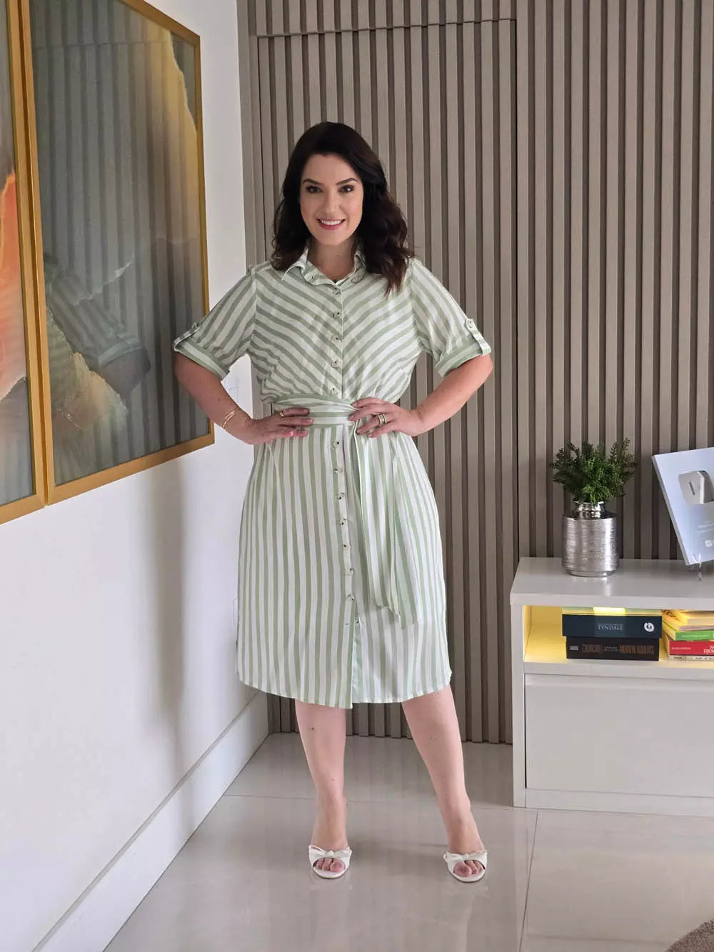 CHEMISE COM FAIXA NA CINTURA