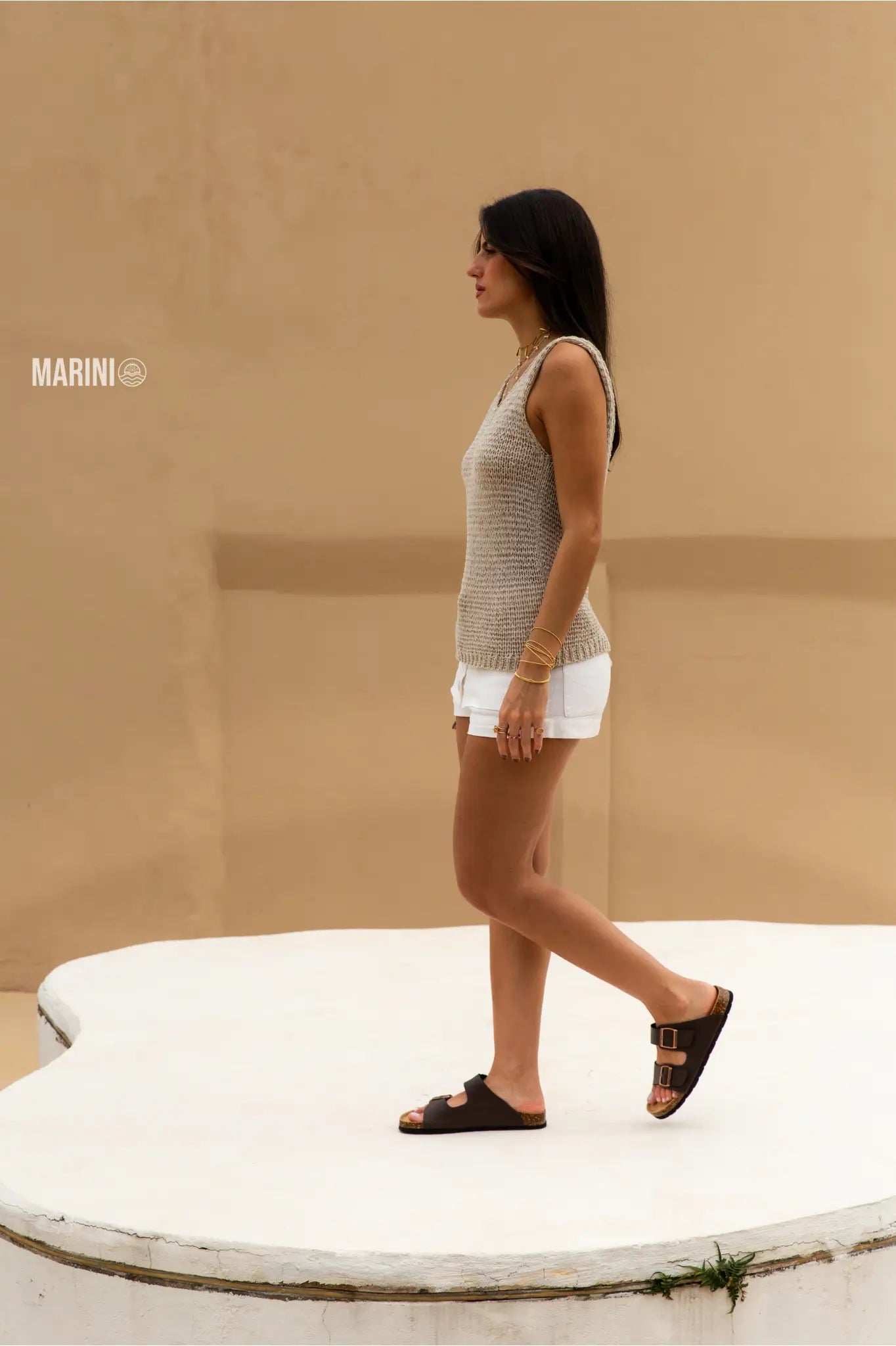 Sandália Maibulun Couro - Marrom