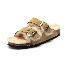 Sandália Fluffy - Marrom Claro