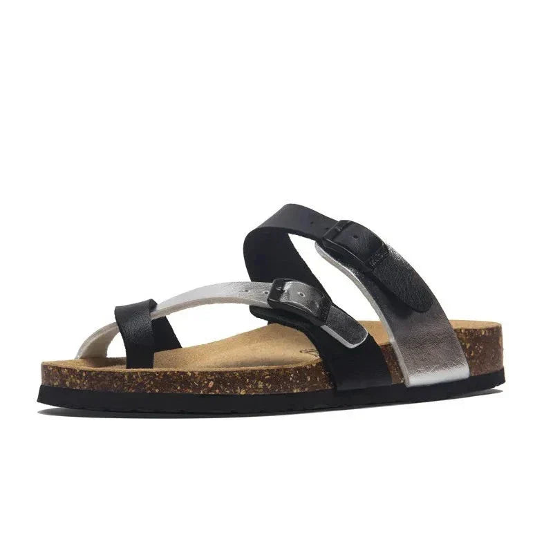 Sandália Milari - Preto e Prata